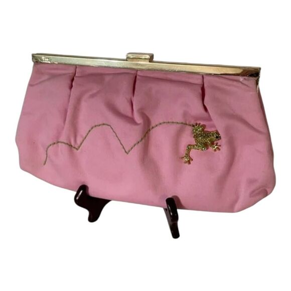 Lilly Pulitzer Gemstone Frog Framed Clutch With Chain - Picture 2 of 6